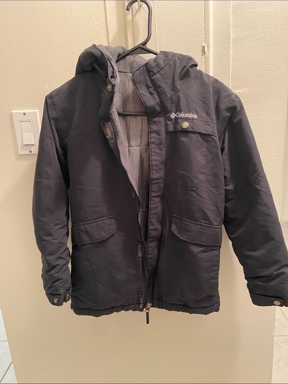 Columbia Black Hooded Insulated Jacket